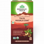 Organic India TULSI MASALA CHAI 25 Tea Bags, Stress Relieving & Rejuvenating